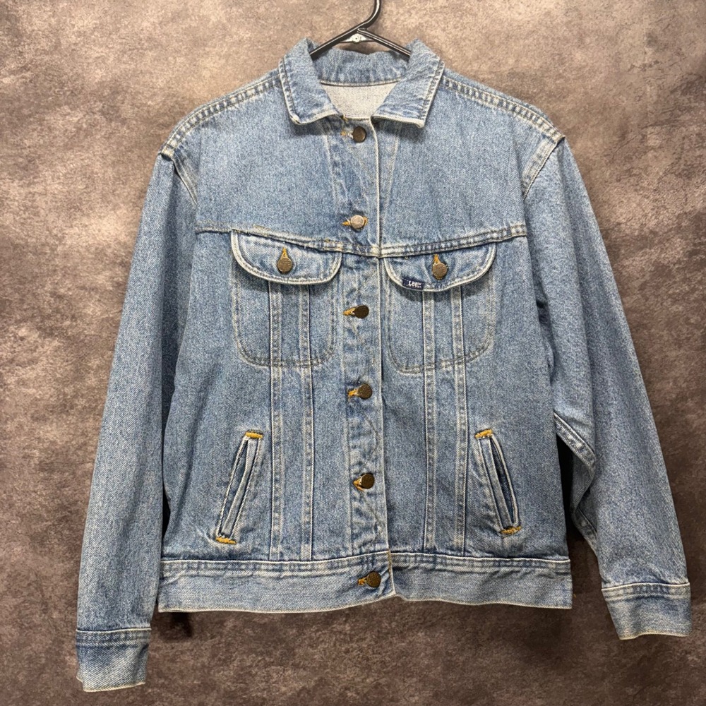 Vintage 70s 80s Lee Riders Denim Trucker Jacket Mens Size M Medium Blue Button